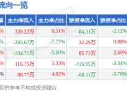 股票行情快报：ST瑞科（300600）5月8日主力资金净买入339.22万元