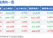 股票行情快报：电科网安（002268）5月8日主力资金净卖出874.92万元
