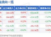 股票行情快报：联域股份（001326）5月8日主力资金净买入510.12万元