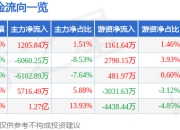 股票行情快报：盐湖股份（000792）7月17日主力资金净买入1205.84万元