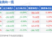 股票行情快报：双箭股份（002381）7月18日主力资金净卖出313.03万元