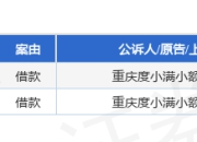 重庆度小满作为原告/上诉人的2起涉及借款的诉讼将于2025年7月23日开庭