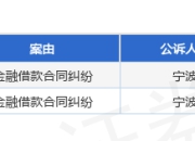 宁波银行作为原告/上诉人的2起涉及金融借款合同纠纷的诉讼将于2025年7月29日开庭