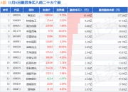 11月6日A股融资净买入排行榜：寒武纪融资净买入居首