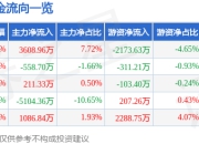 股票行情快报：城地香江（603887）4月21日主力资金净买入3608.96万元
