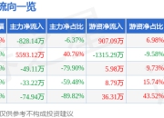 股票行情快报：ST宏达（002211）5月6日主力资金净卖出828.14万元